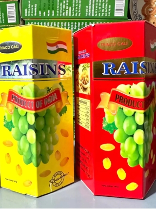 NHO LÀM GIỎ QUÀ TẾT - Nho lục giác hộp màu đỏ 140g - Date xa