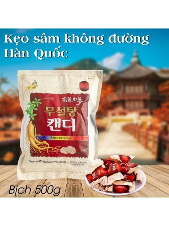 Kẹo sâm không đường Hàn Quốc 500g ( Date mới)
