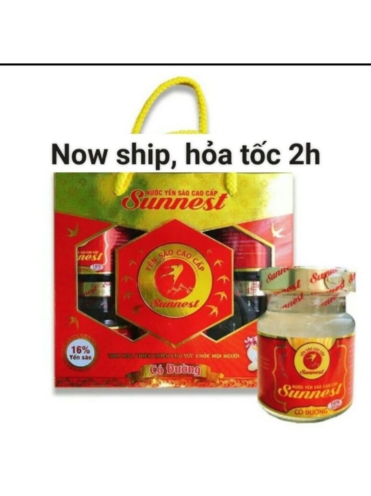 HỘP 6 HỦ NƯỚC YẾN SÀO SUNNETE ĐƯỜNG PHÈN