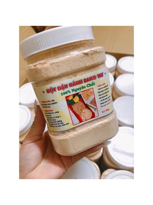 HỘP 500gr BỘT ĐẬU NÀNH NGUYÊN CHẤT SẠCH BAO THƠM NGON