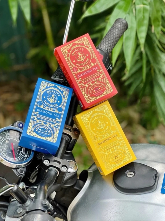 Hộp 20 gói trà túi lọc DIAMOND - gói quà Tết 2024 siêu đẹp