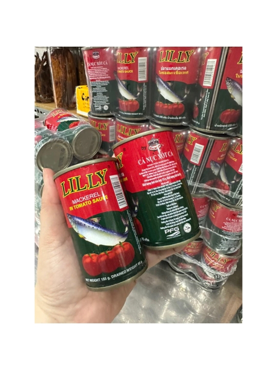 Lốc 10 lon Cá nục sốt cà LILY hộp 155g