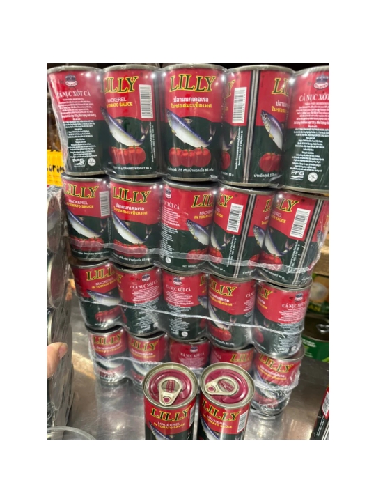 Lốc 10 lon Cá nục sốt cà LILY hộp 155g