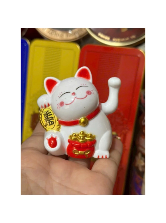Ông thần tài nhựa, hũ lộc vàng, mèo - Phụ kiện Oản, Giỏ Quà, Decor trang trí nhà cửa Tết, tiểu cảnh, bánh kem,...