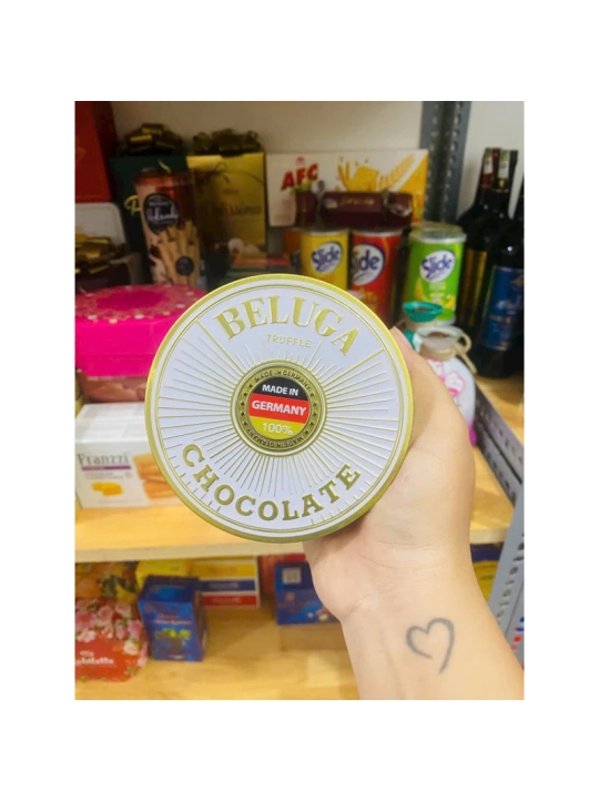 KẸO GÓI GIỎ QUÀ TẾT Socola Beluga Đức hộp thiếc