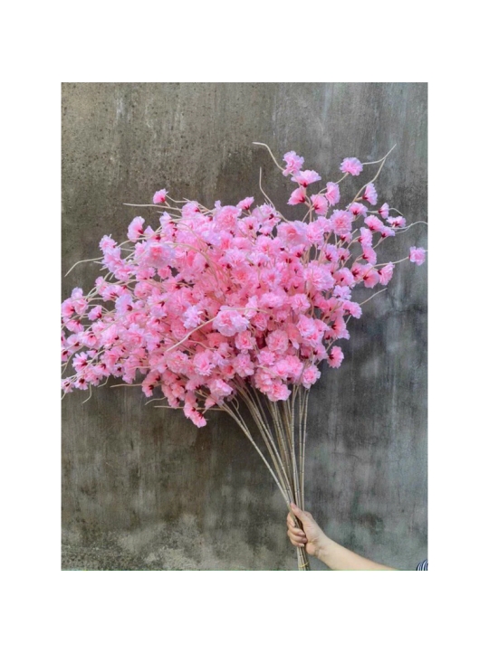 Hoa Giả- Cành Đào Râu-anh đào 1m trang trí,decor