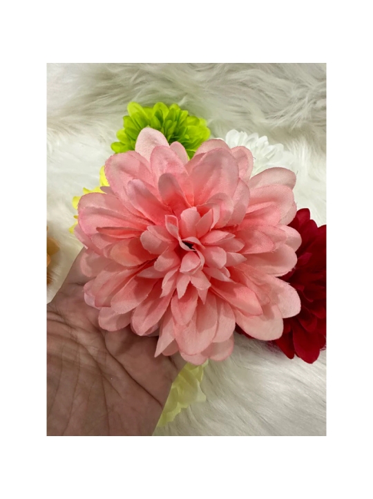 LẺ 1 - bông cúc thược dược 9cm - hoa giả , hoa vải - phụ kiện trang trí mũ , tháp bánh , oản