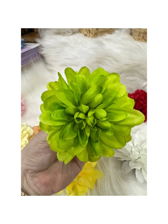 LẺ 1 - bông cúc thược dược 9cm - hoa giả , hoa vải - phụ kiện trang trí mũ , tháp bánh , oản