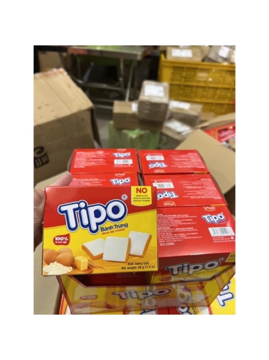 Lốc 12 hộp Bánh trứng Tipo Hữu Nghị - Date mới