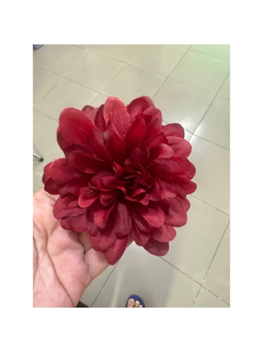 LẺ 1 - bông cúc thược dược 9cm - hoa giả , hoa vải - phụ kiện trang trí mũ , tháp bánh , oản