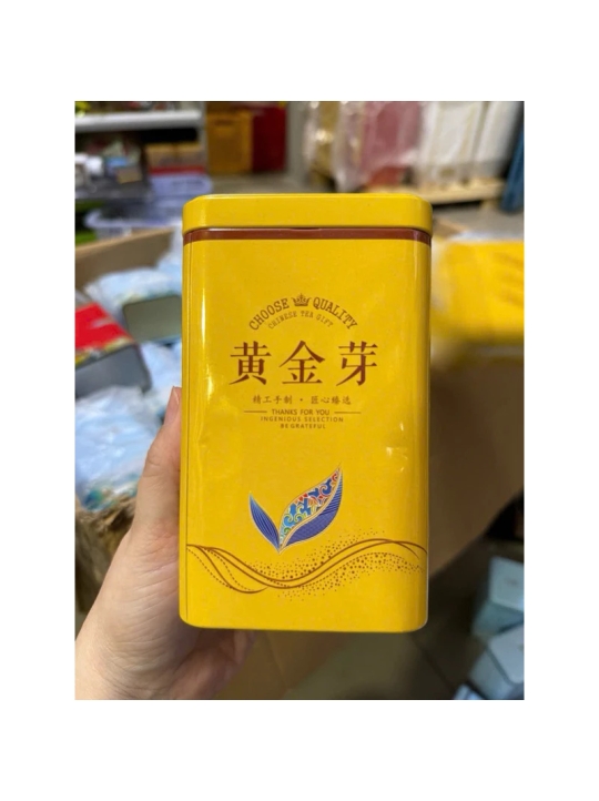 Vỏ hộp thiếc đựng trà gói quà Tết 2024