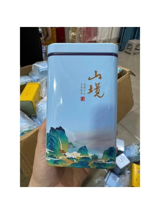 Vỏ hộp thiếc đựng trà gói quà Tết 2024