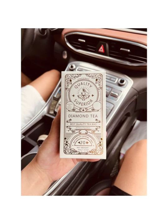 Hộp 20 gói trà túi lọc DIAMOND - gói quà Tết 2024 siêu đẹp