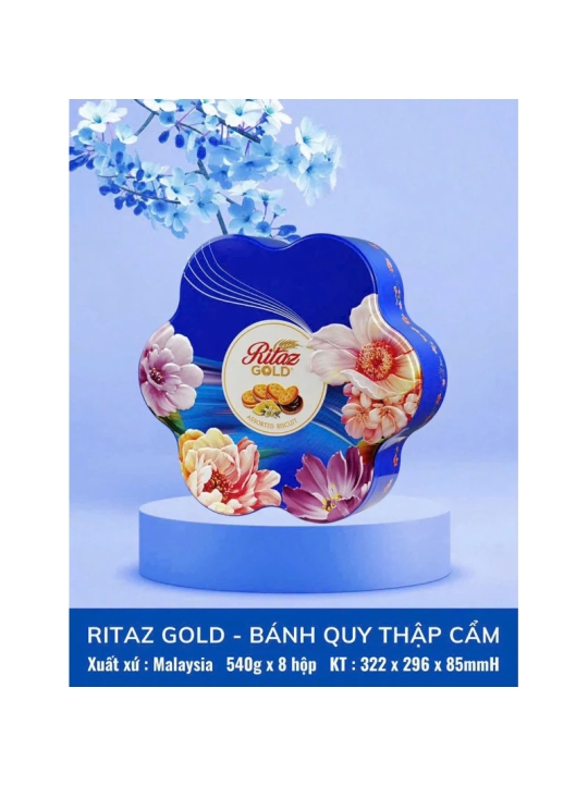 BÁNH QUY RITAZ HOA MAI HỘP 450gr HỘP BÁNH RẤT TO ĐẸP