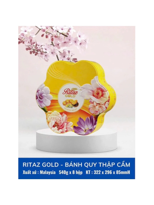 BÁNH QUY RITAZ HOA MAI HỘP 450gr HỘP BÁNH RẤT TO ĐẸP