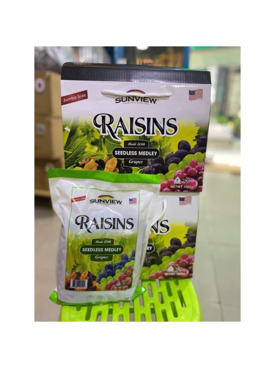 HỘP 700gr Nho khô hàn quốc, Nho xanh sấy khô hộp quà tặng