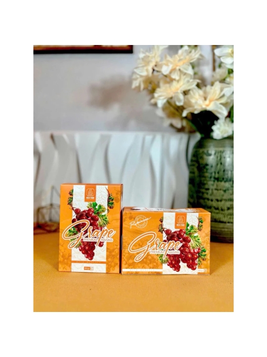 Vỏ hộp đựng nho có nhũ kim đẹp trang trí giỏ quà Tết 2024