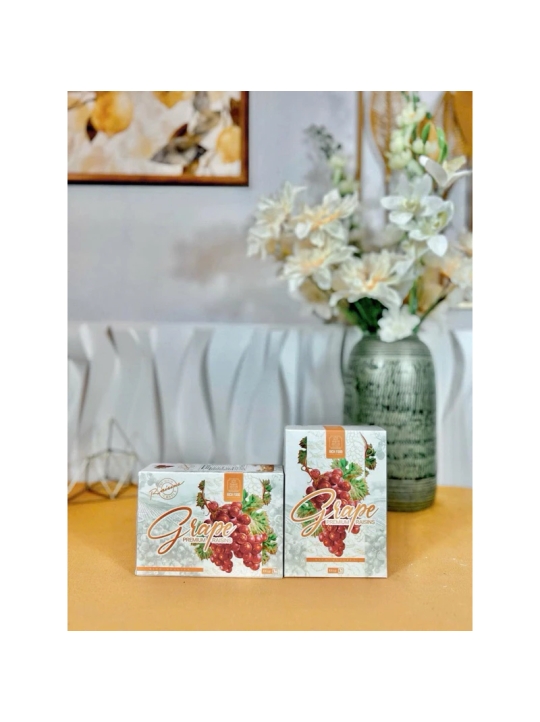 Vỏ hộp đựng nho có nhũ kim đẹp trang trí giỏ quà Tết 2024