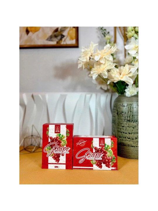 Vỏ hộp đựng nho có nhũ kim đẹp trang trí giỏ quà Tết 2024