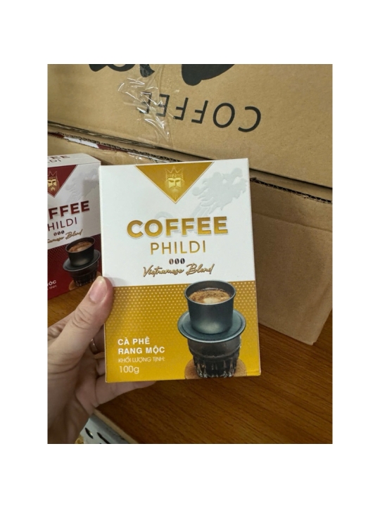 Cà phê Phildi hộp giấy gói quà Tết 2025