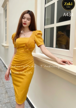 ĐẦM BODY CHIẾC LÁ THUN COTTON A434