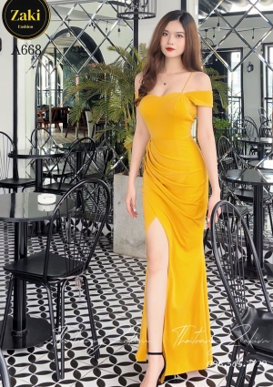 Đầm Dạ Hội Thun Cotton Cao Cấp A668