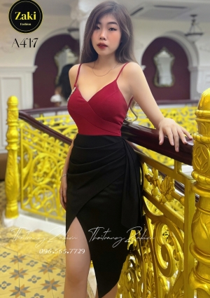 Đầm phối phụ kiện 1m6 trở xuống vừa đẹp A417