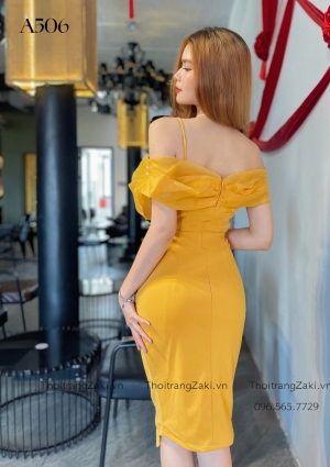 ĐẦM THUN COTTON THANH LỊCH A506