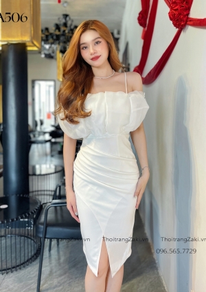 ĐẦM THUN COTTON THANH LỊCH A506