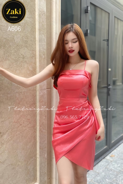 Đầm body dây phi lụa cao cấp