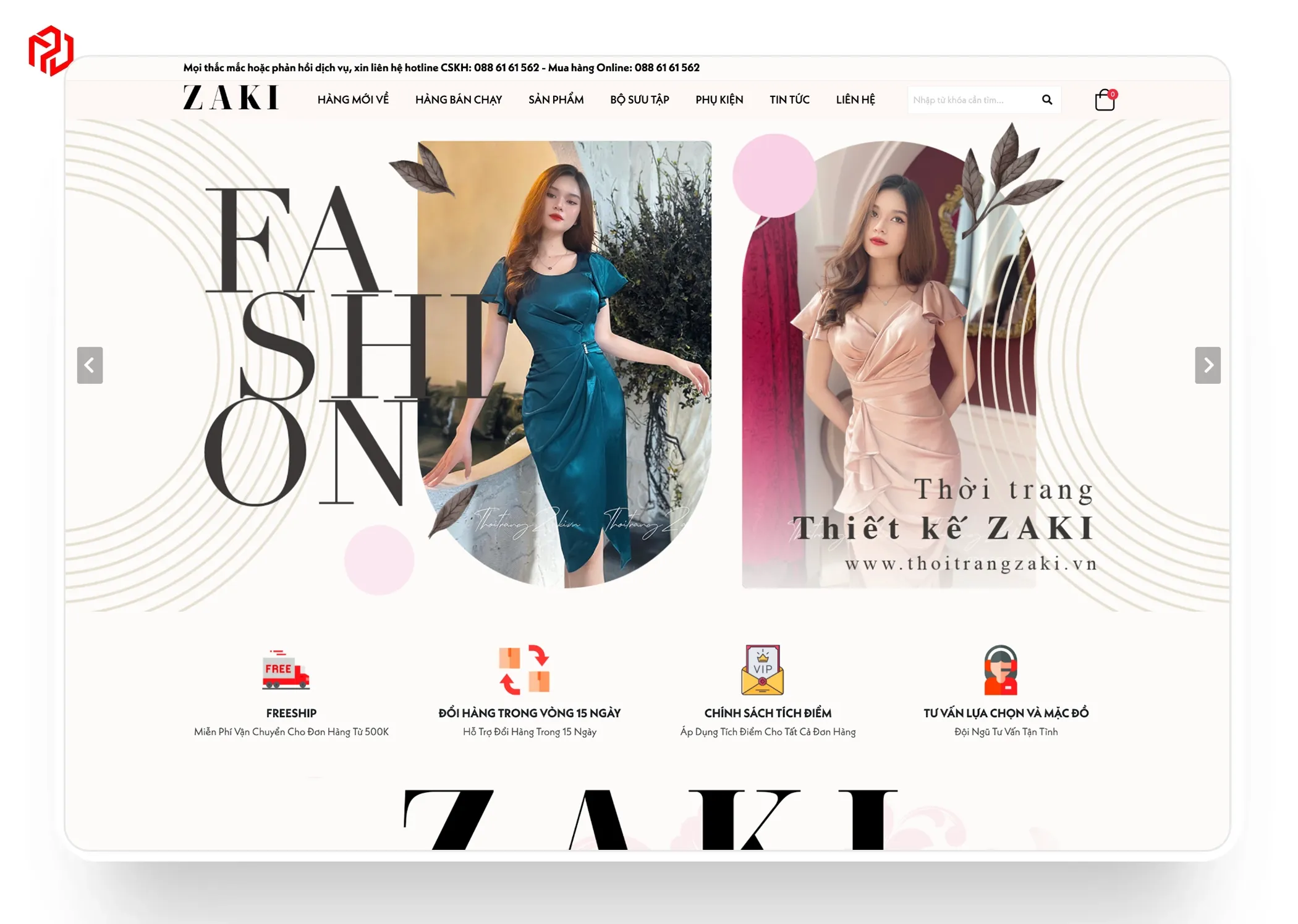 Mẫu giao diện thời trang 01 | Ngọc Phú Media